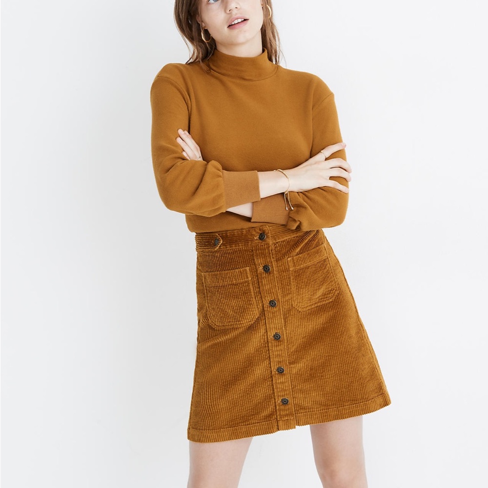 nwt madewell corduroy mini skirt size 0